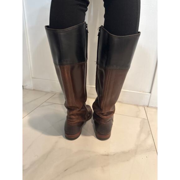 Wolverine Earhart Samantha Pleet Black Brown Riding Boots 7.5 Made in USA - Picture 8 of 16